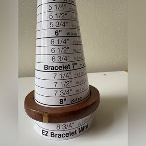 Brown wood bracelet with brass Inlay size 8 1/4”